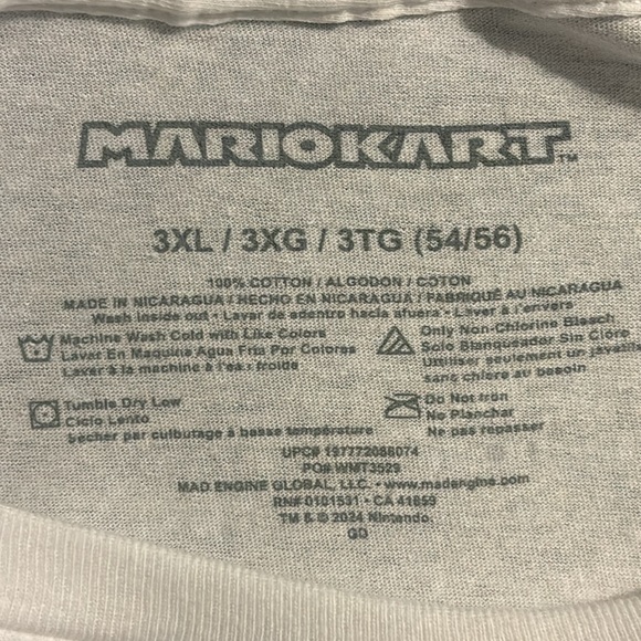 Mariokart Men’s Short Sleeve Tee, 3X, Nintendo, NWT - Picture 7 of 9